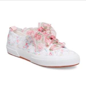 LoveShackFancy x Superga 2750 Fancot Floral Sneaker - Green Leaf
